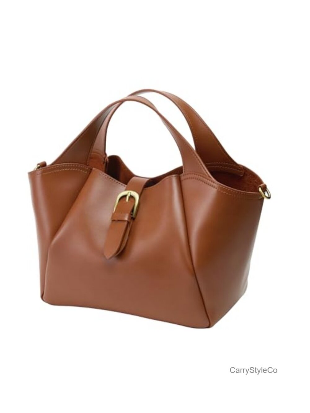 Vegan Leather Trapezoid Tote Bag Pleated Convertible Shoulder Handbag